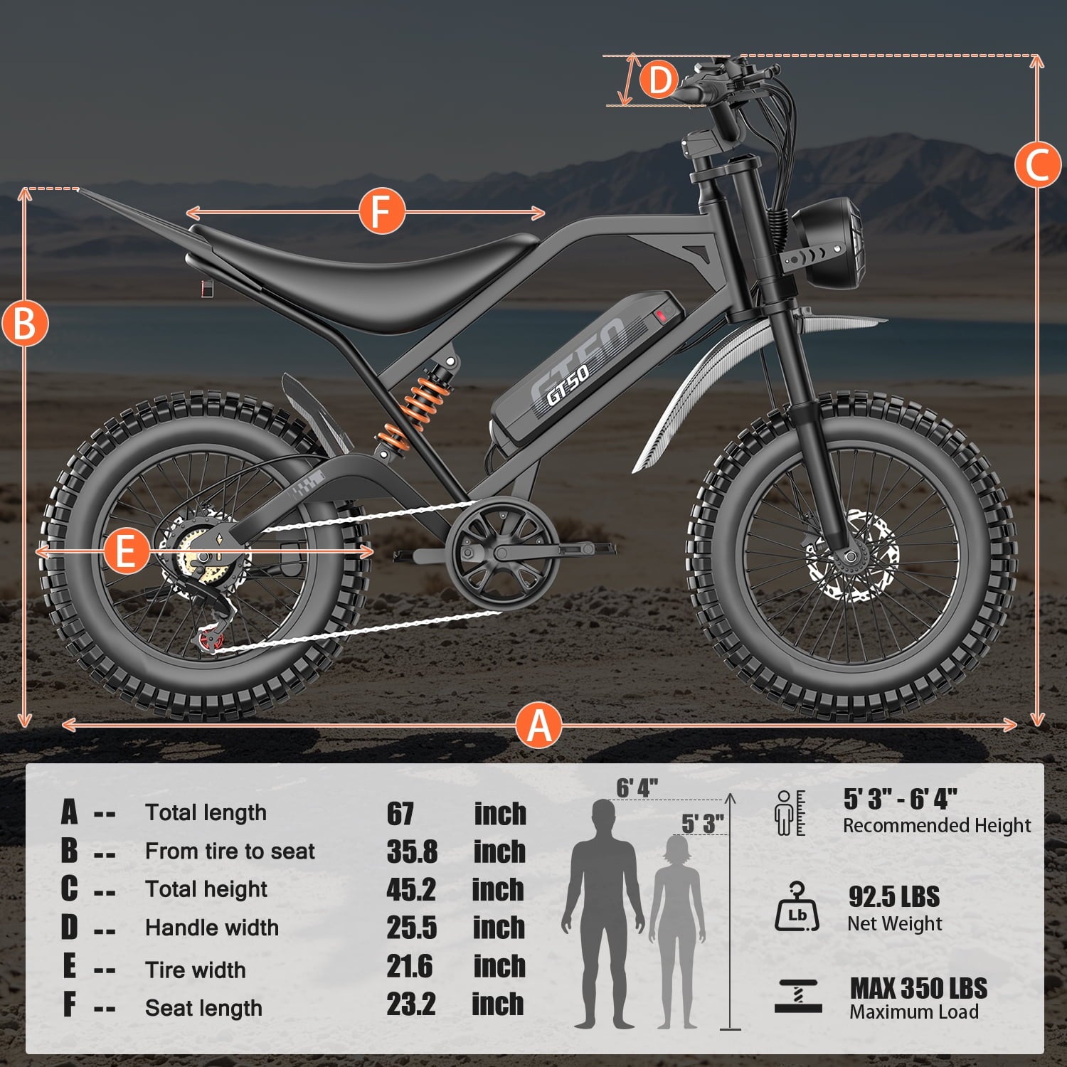 Adult Electric Bike 2500W Brushless Motor, 48V 25AH Long Range Battery, 26 Fat Tire E-Bike, 25MPH, 7-Speed, IPX5 Waterproof, Electric Bicycle for Mountain, Beach, Commute Electric Bikes