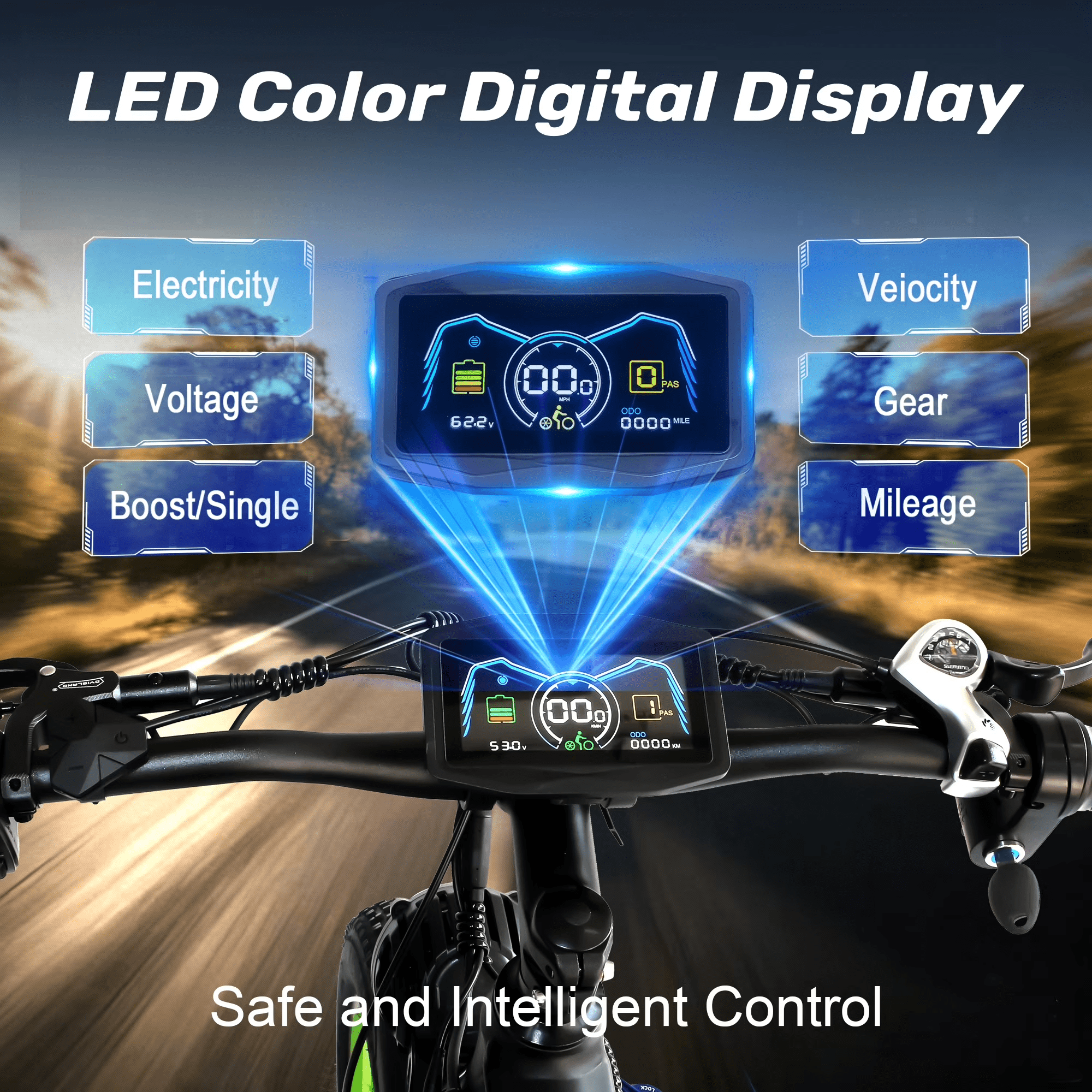 (US in Stock) 5000W Peak Dual Motor Electric Bike for Adults , 60V 25AH Removable Battery Ebike , 45-50MPH AWD 21-Speed Mountain E-Bike with 26 x 4.0 Fat Tire, Off-Road Snow EBikes Electric Bikes