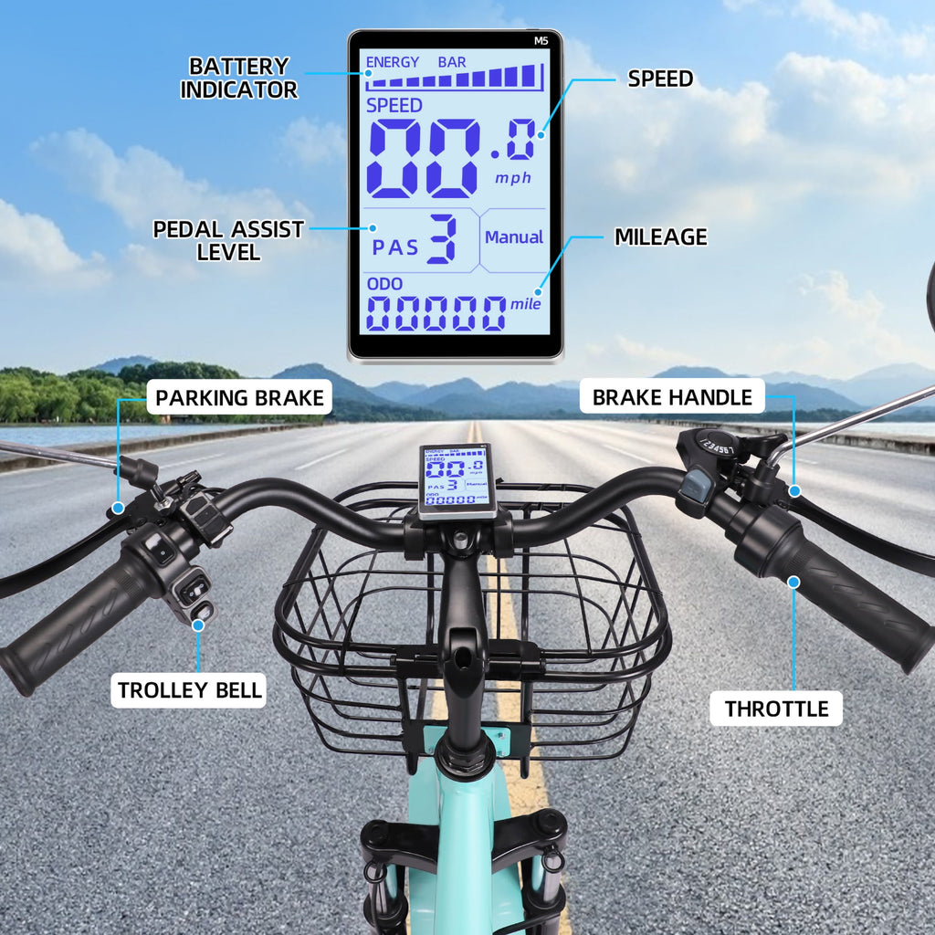 Vicamy Adult Electric Tricycle, 20x4 Fat Snow Tire 500W Hub Motor E Trike, 48V 20AH Removable Battery, 20 mph Max Speed, 360 lbs Capacity, LCD& LED Headlight Electric Bikes
