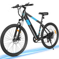 MIHOVER 26 Electric Bike for Adults 750W Peak 20MPH, 48V Removable Battery 40 Miles, Shimano 21-Speed Adjustable Fork，UL2849 City & Light Off-Road E-Bike with Lock-Blue Electric Bikes