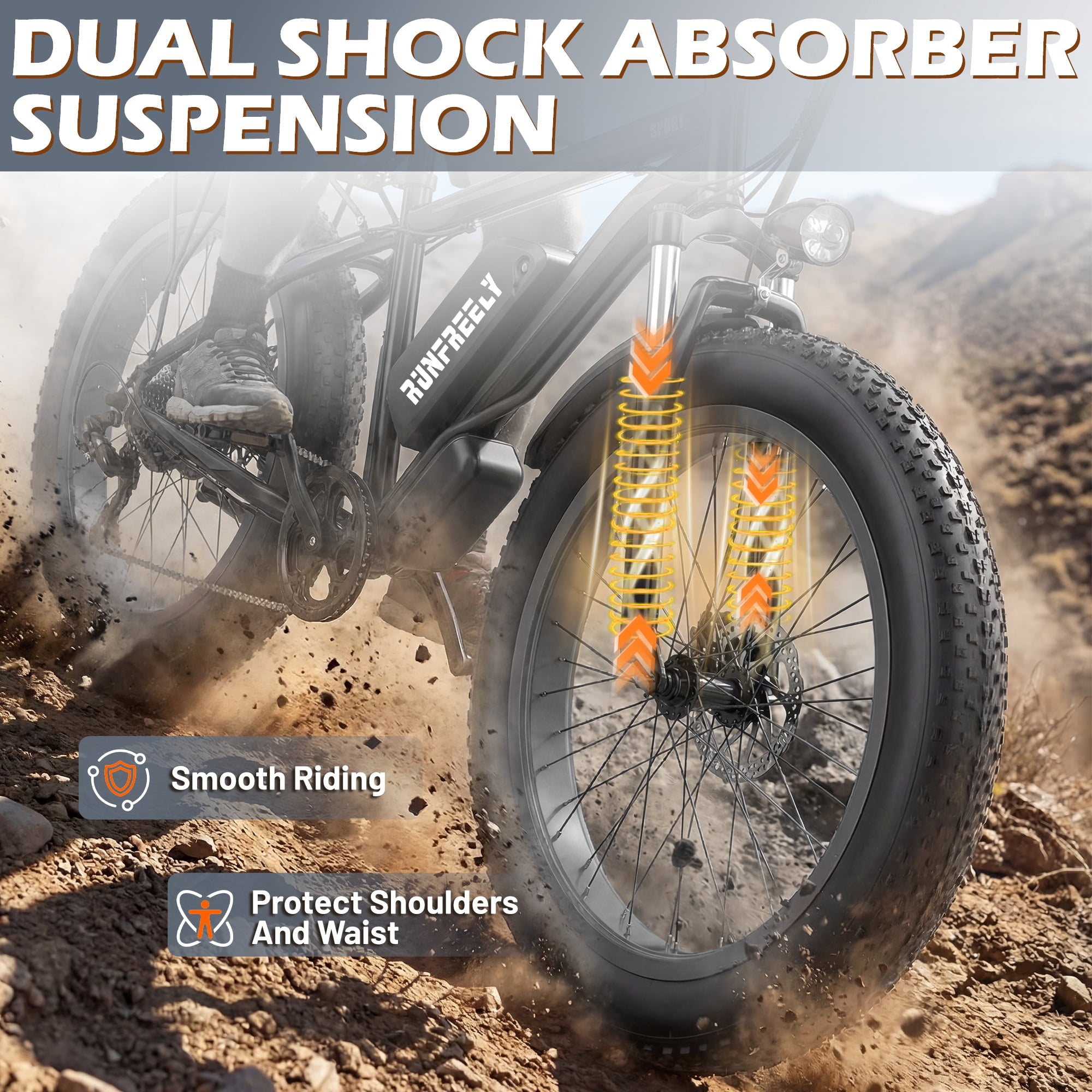 Electric Bike for Adults,1500/3000W Motor, 26 Fat Tire E-Bike with 48V 13AH/32AH Battery, 27/36 MPH Max 62-90 Miles Electric Motorcycle, 7-Speed Electric Mountain Bicycle Electric Bikes