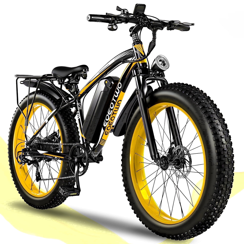 EOEOTWO 1500W Electric Mountain Bike for Adults,48V 15Ah Removable Battery 60Miles Longe Range, 34MPH Fast Cruiser Ebike, 26'' Fat Tire All-Terrain E-Bicycle with LED Display UL2849 Electric Bikes