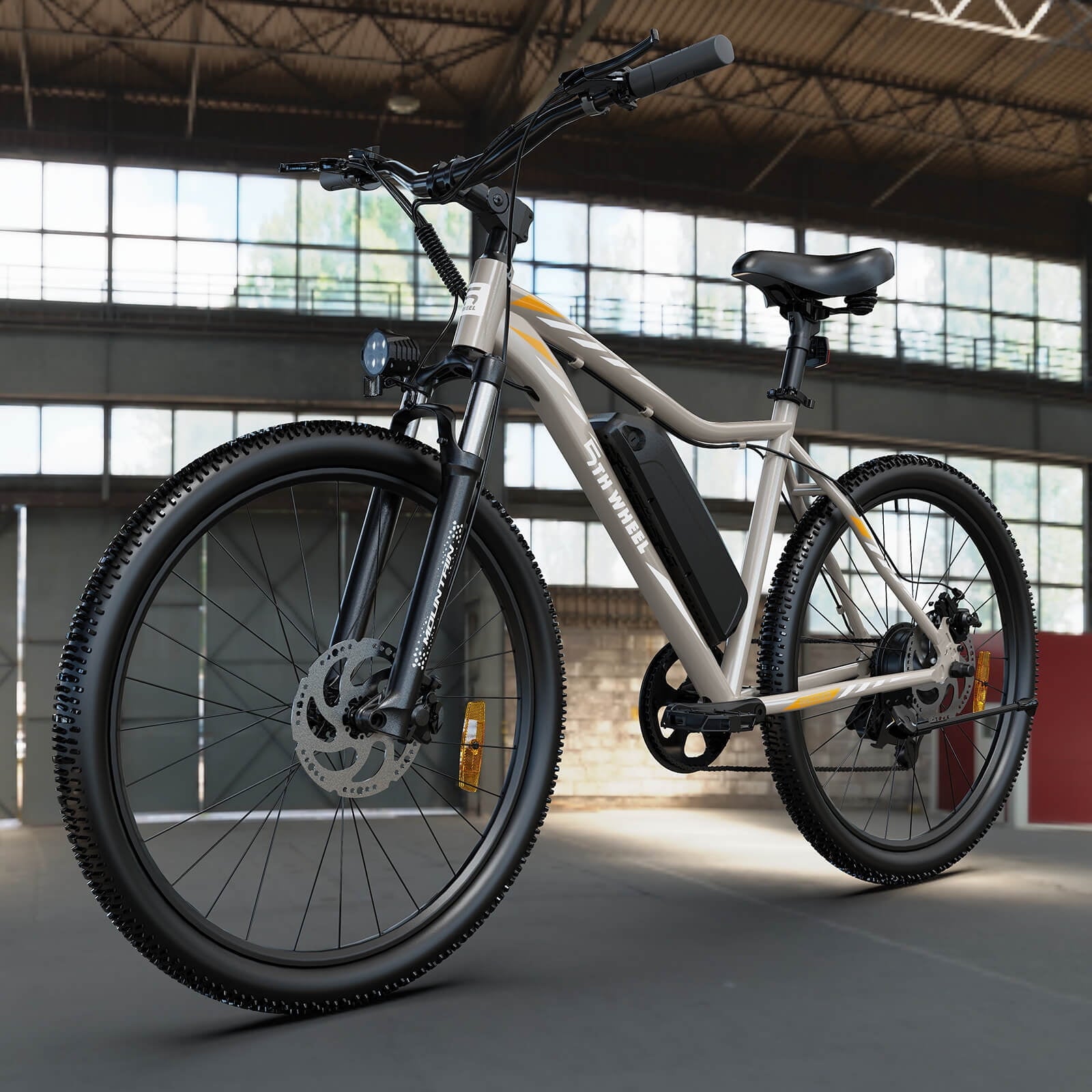 5TH WHEEL WLB17 26 Electric Bike for Adult, 500W Peak Electric Bike with 36V 10.4Ah Removable Battery, Electric Bicycle with 7 Speed, UL2849 Electric Bikes