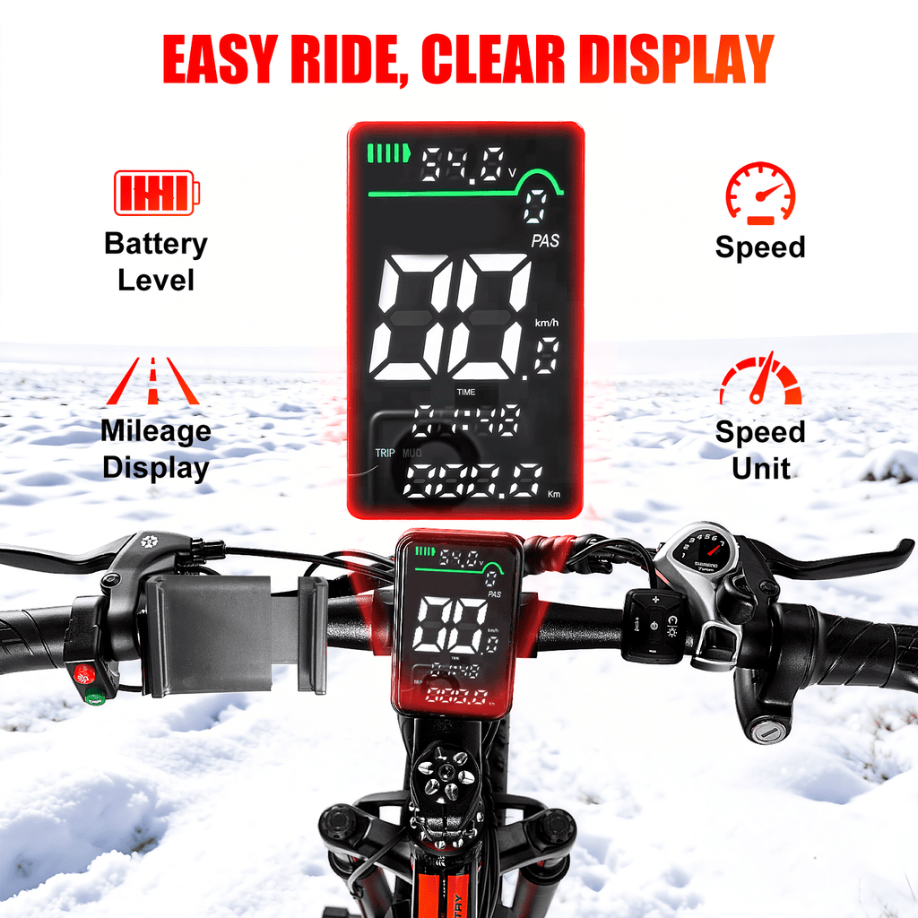 EOEOTWO 26 Fat Tire Electric Bike for Adults 1500W Peak Motor, 48V 15Ah Removable Battery, 34 MPH Fast E-Bike with 60-Mile Range, All-Terrain Mountain Bicycle with Front Suspension, UL2849 Certified Electric Bikes