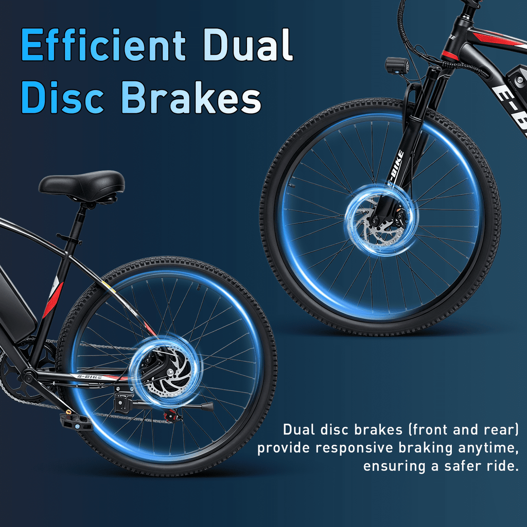 Adults 20MPH Electric Mountain Bicycles,500W Peak 749W Motor, 40 Miles Range,26 Commuting E bike with 432Wh Removable Battery,7 Speeds,UL2849 Certified Electric Bikes