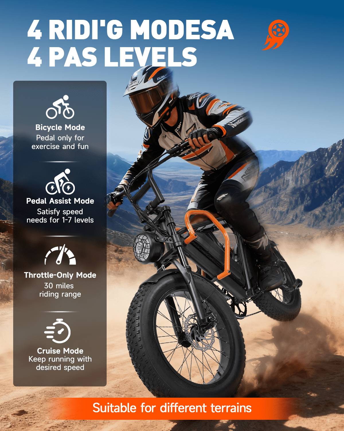 Bycyla Electric Bike for Adults, Peak 1500W 30MPH, 48V 20Ah Electric Bicycle, Full Suspension, 7-Speed,50 Miles Long Range, E Mountain Bike,UL2849 Electric Bikes