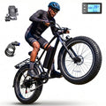 Rexei Yeki 26 Fat Tire EBike, 1200W Electric Bike for Adults, 48V 15AH Battery, 28 MPH Max Speed, 7-Speed , 500 lbs, Front Suspension, Dual Disc Brakes, LCD Display, UL2849 Electric Bikes
