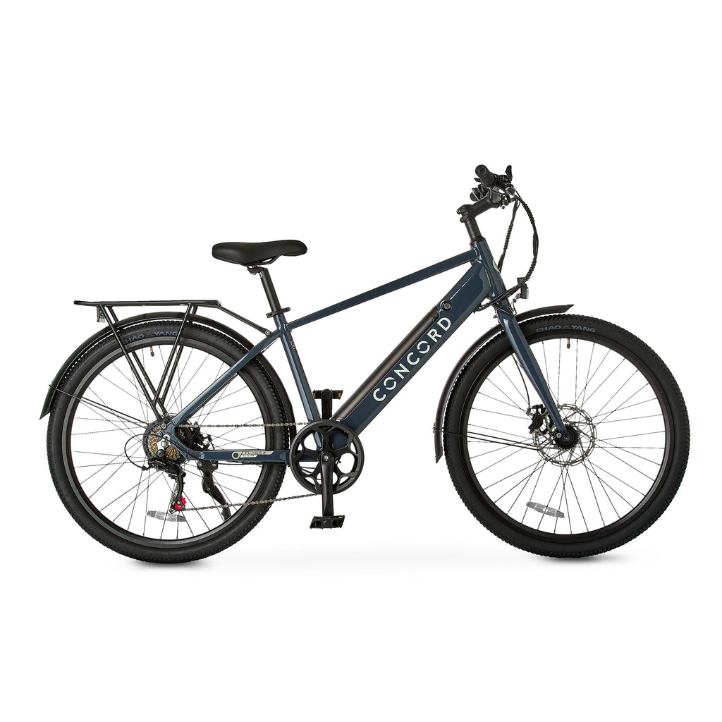 Concord 27.5 Aluminum Step-Over Electric Bike, 36V, Class 2, Gray - Unisex Adult Electric Bikes
