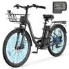 Lilypelle Electric Bike for Unisex Adults,24/26 7-Speed Step Thru Electric Bicycle ,36V,20MPH Electric Bikes