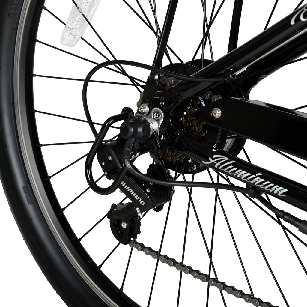 Hyper Bicycles 26 36V Men's Electric Cruiser E-Bike with Pedal-Assist, 250W Motor, Black Electric Bikes