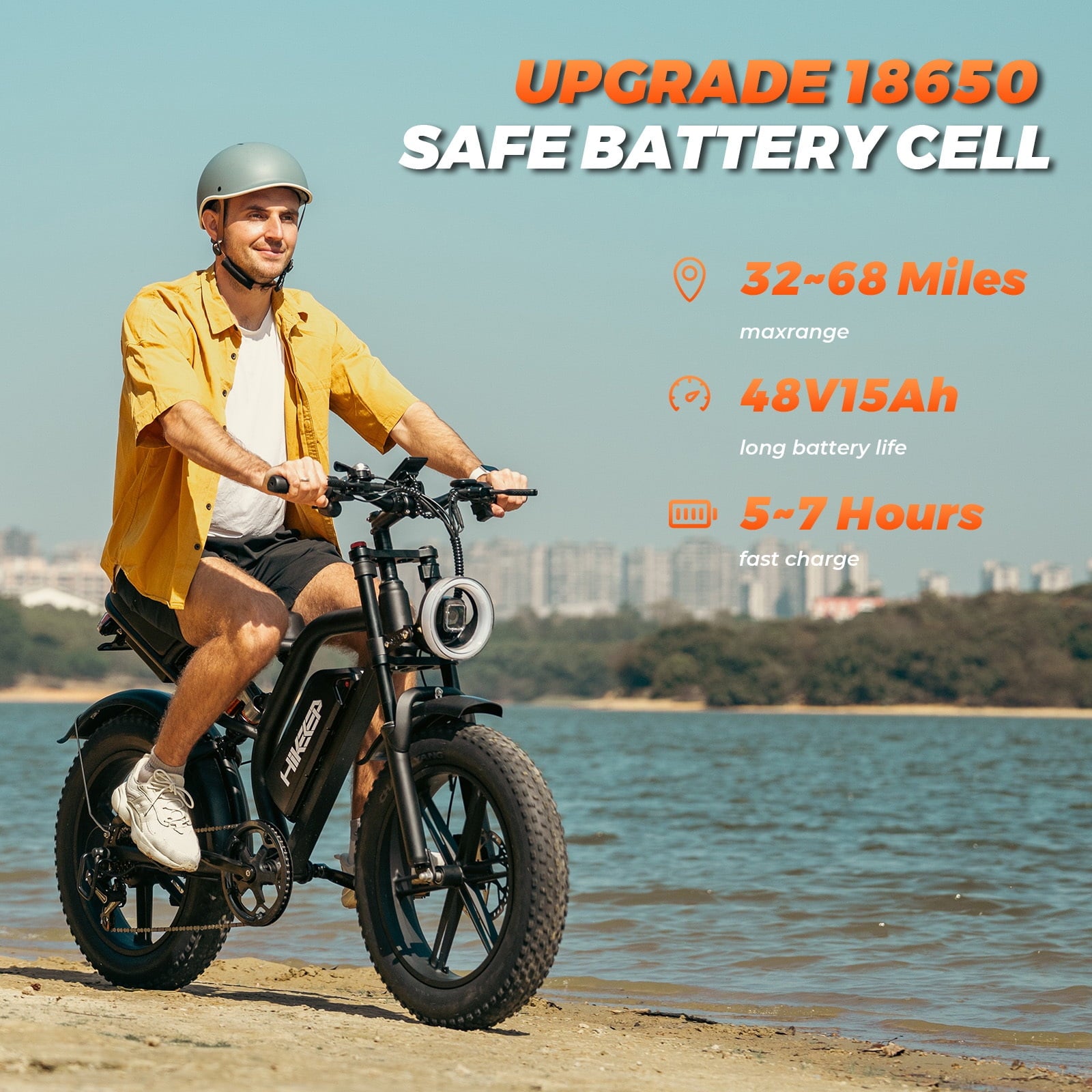 20x4.0 Fat Tire Adult Off-Road Mountain E-Bike, 1500W Peak Motor, Full Suspension, UL2849 Certified, 48V 15Ah Removable Battery Electric Bikes
