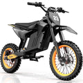 Peak 3000W Off-Road Electric Motorcycle, 60 Miles Long RangeElectric Dirt Bike, 48V 25Ah Battery, 14 Fat Tire Trail Bike for Adults Tested Under UL2849 Electric Bikes