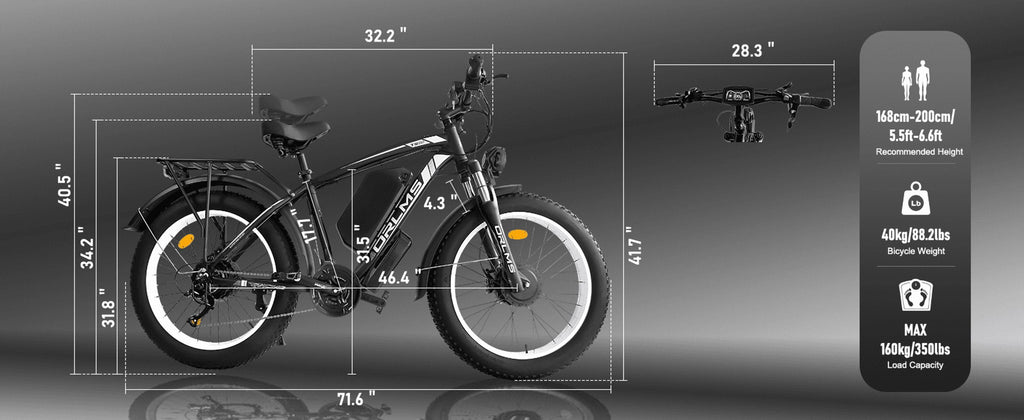 6000W Peak Dual Motor Ebike, 60V 25AH Battery Electric Bike for Adults,AWD 21-Speed 50MPH Mountain Snow E-Bike with 26 x 4.0 Fat Tire, Long Range Mountain Dirt Bike for Off-Road Snow Sand Electric Bikes