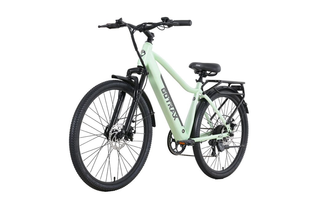GOTRAX Elo 26 Adult Electric Commuter Bike, 36V 10.4Ah, 25 Miles, 7 Speed Shimano, Front Suspension, Unisex Electric Bikes