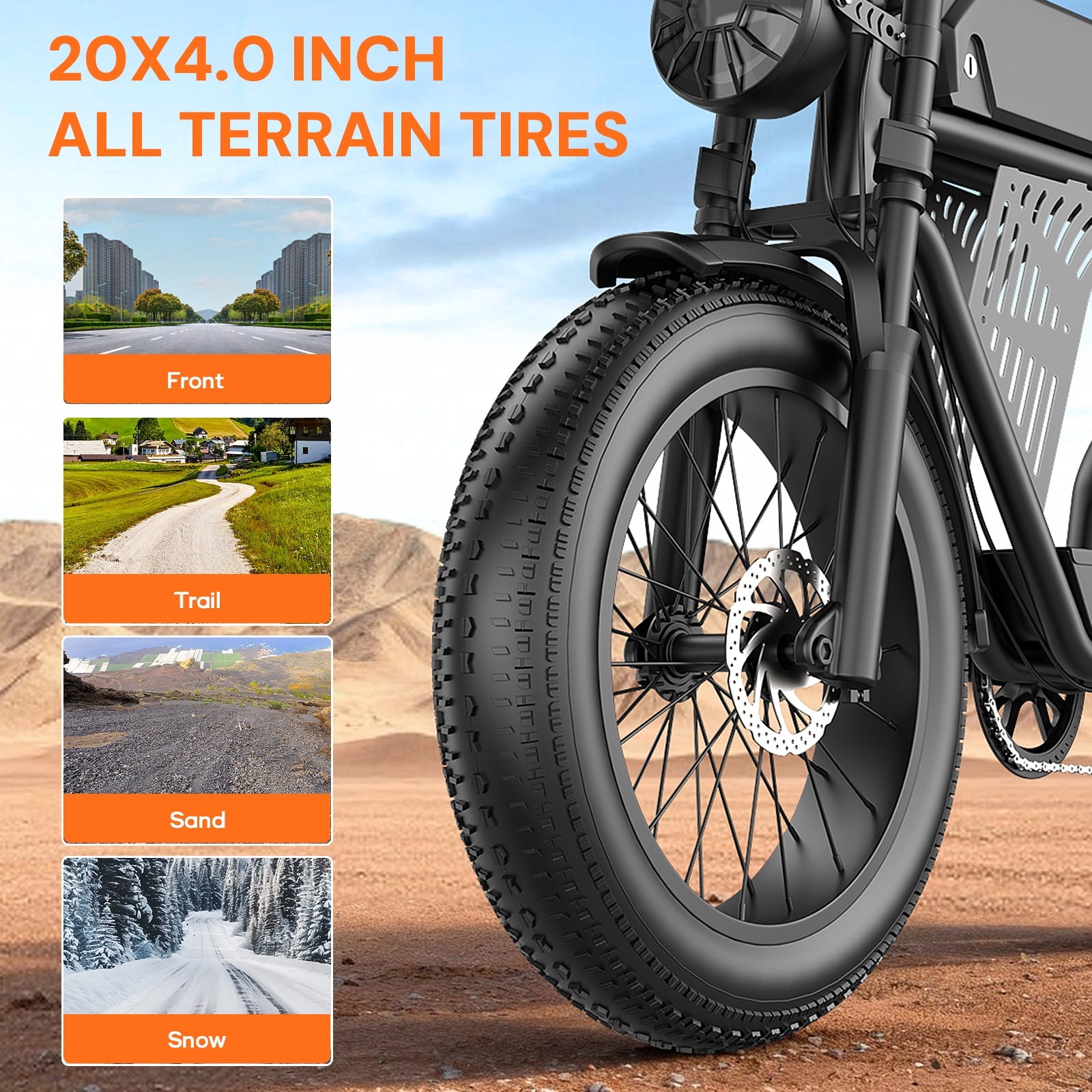 ASKGO Electric Bike for Adult, 2200W Peak Electric Dirt Bike, 100 Miles, 7 Speed Electric Motorcycle, 48V Removable Battery, 20 Fat Tire Off Road Ebike, Full Suspension Ebike for Snow/Beach/Mountain Electric Bikes