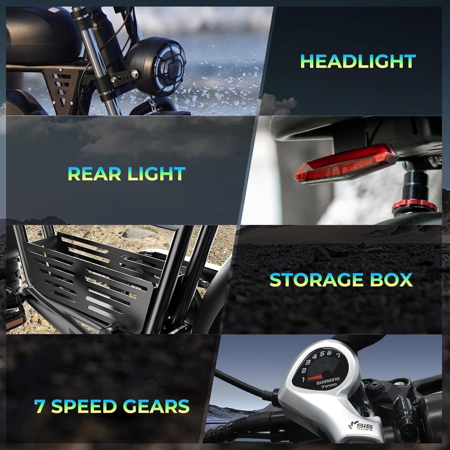 T73 Max Electric Bike for Adults, 48V 36Ah Large Battery, 1500W Powerful Motor 33MPH, 20×4 Fat Tire E-Mountain Bike Off-Road, UL2849 Electric Bicycle Electric Bikes