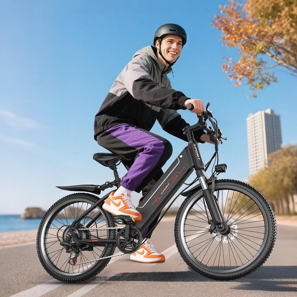 Electric Bike for Adults, 1500W Peak E bike with 48V 12Ah Internal Removable Battery, 26 Electric Bicycle Up to 25MPH, 65 Miles Long Range, 5 Modes & 7 Speeds, Lightweight Cruiser E-bike for Commute Electric Bikes