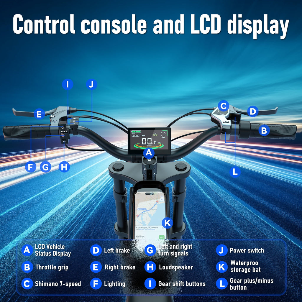 ZorixBike R8 Electric Bike for Adults, 1500W Brushless Motor Ebike, 20x 4 Fat Tire Electric Bicycle, 48V E Mountain Bike UL2849 Electric Bikes