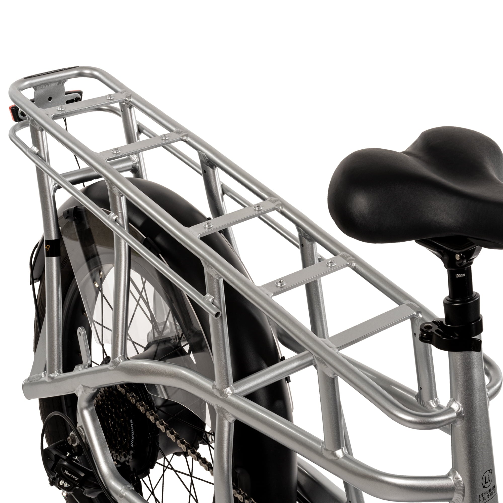 Buzz 24 Beekeeper 48V Electric Cargo Bike, Fits Riders 60+, Silver, Adult, Unisex Electric Bikes