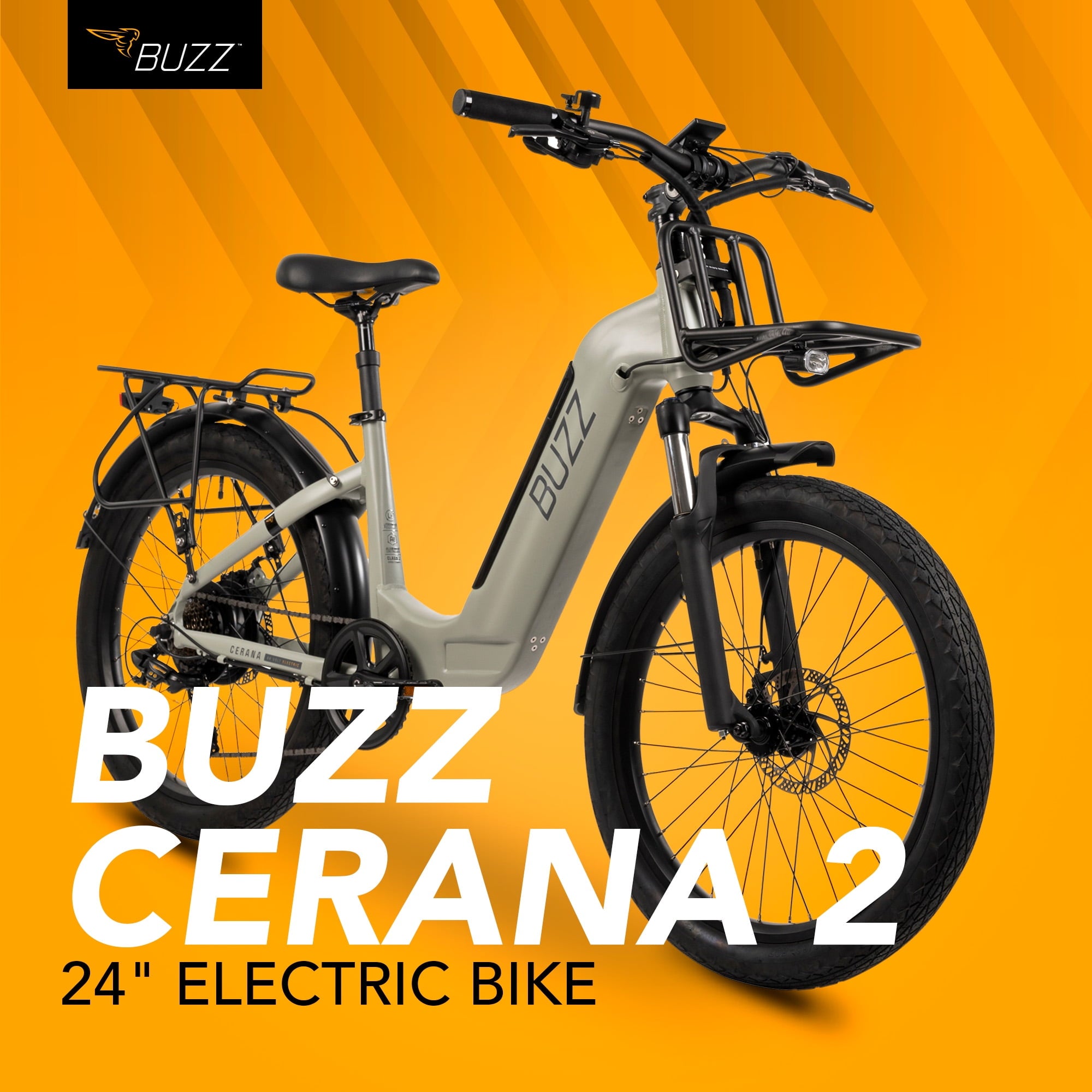 Buzz 24 Cerana 2 48V Electric Bike, Fits Riders 60+, Moss Green, Adult, Unisex Electric Bikes