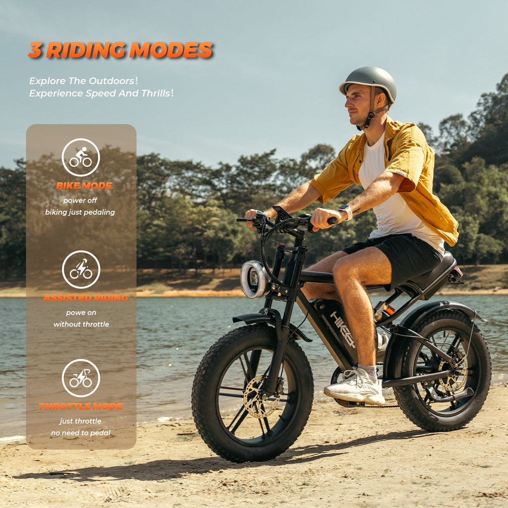 20x4.0 Fat Tire Adult Off-Road Mountain E-Bike, 1500W Peak Motor, Full Suspension, UL2849 Certified, 48V 15Ah Removable Battery Electric Bikes