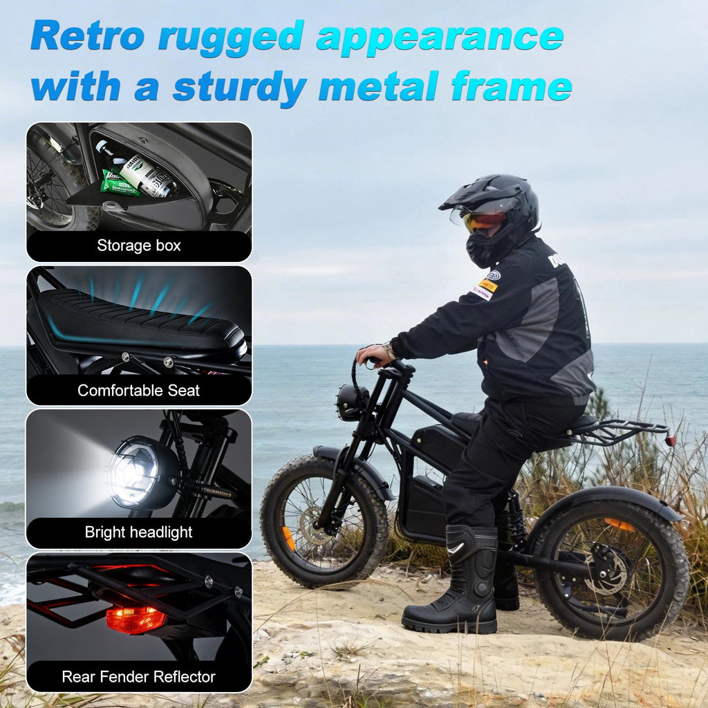 Smartravel Electric Bike for Adults ,1200W Peak Motor 20MPH 45+ Miles 48V 18.2Ah Removable Battery, 20x4 Fat Tire 7-Speed Mountain Commuter Ebike ,UL 2849 Electric Bikes