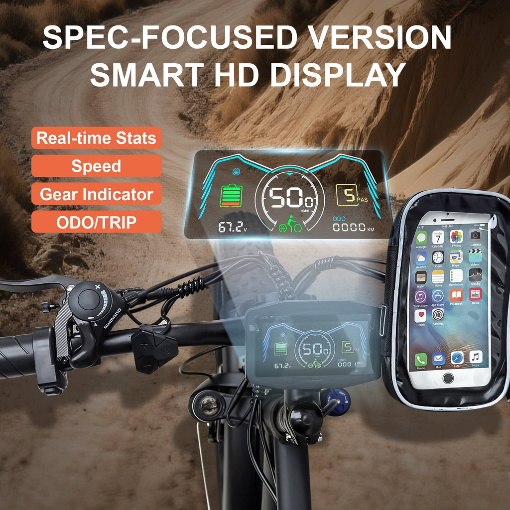 KYD Electric Fat Tire Bike for Adults, 6000W Dual Motor Ebike, Max 50MPH 26x4.0 Off-Road Mountain Electric Bicycle, 60V 25AH, UL2849 Electric Bikes