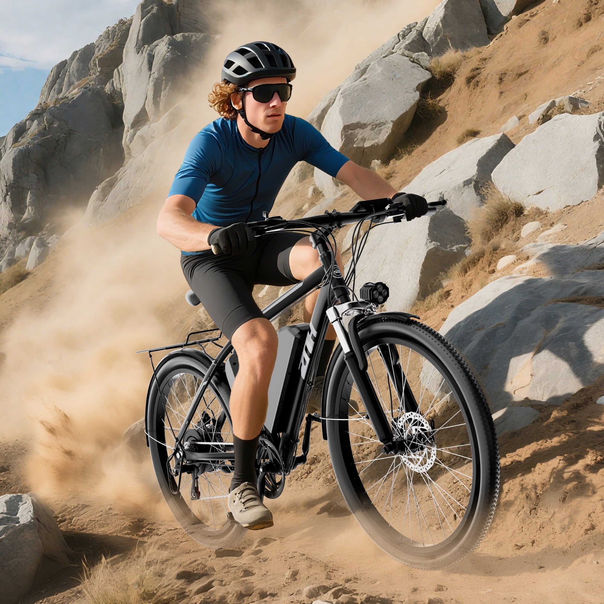 ZNH Electric Bicycle for Adults 1000w Peak – Electric Mountain Bike with 52V 13Ah Removable Battery ,26 off-road Ebike, Shimano 21-Speed, UL 2849，Black Electric Bikes