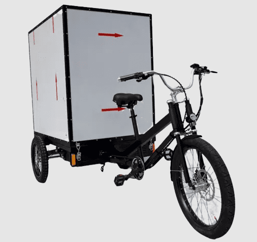 Electric Box Cargo Trike Bike 500W Motor 48V Battery Delivery Truck 3 Wheel Utility Bicycle 660 lb Load Pedal Assist Throttle Black Electric Bikes