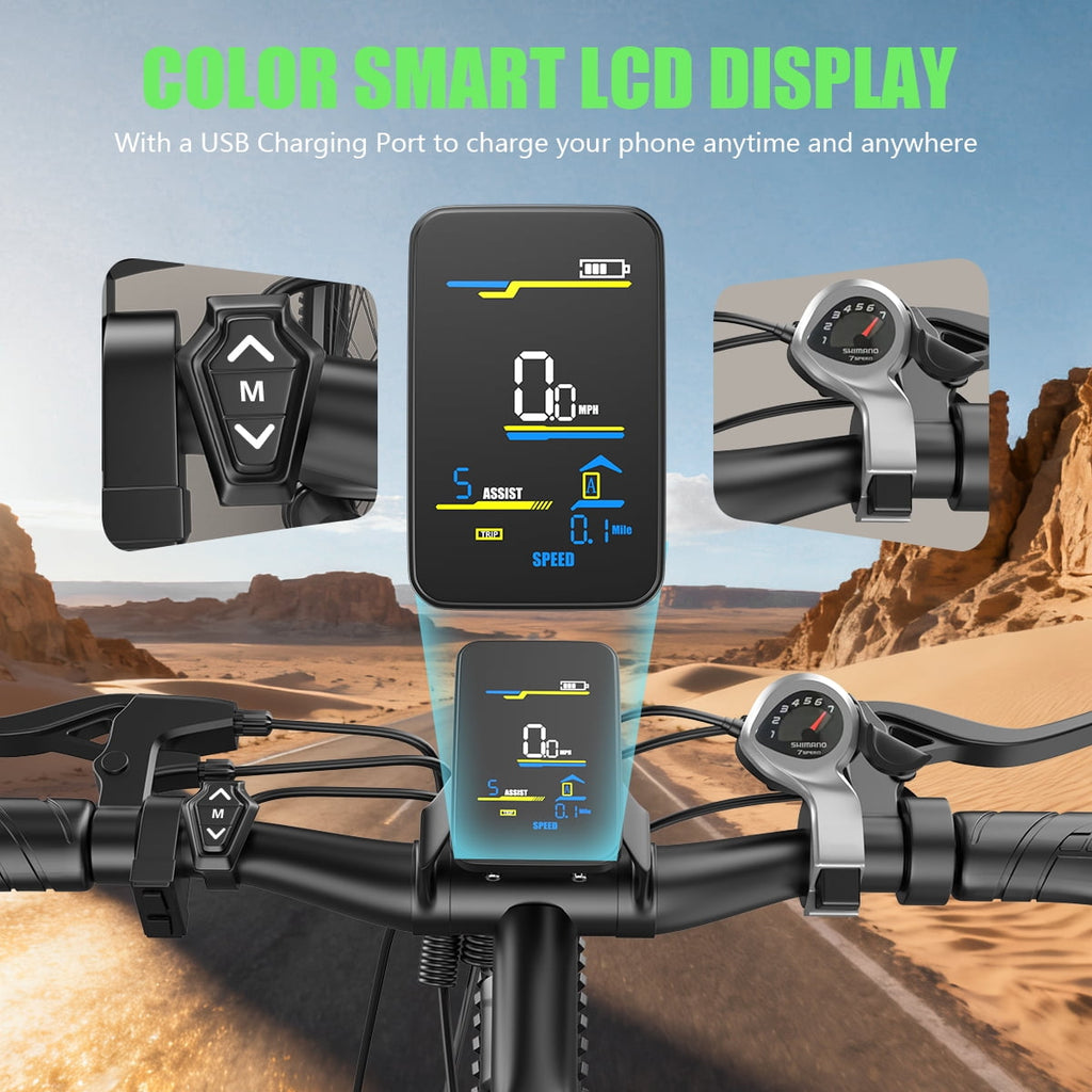 Electric Bike for Adults,1200W Peak Ebike, 50Miles 25MPH Commuting Electric Mountain Bike, 26 Adult Electric Bicycle with Removable Battery, 21 Speed,UL All Terrain E-Bike Electric Bikes