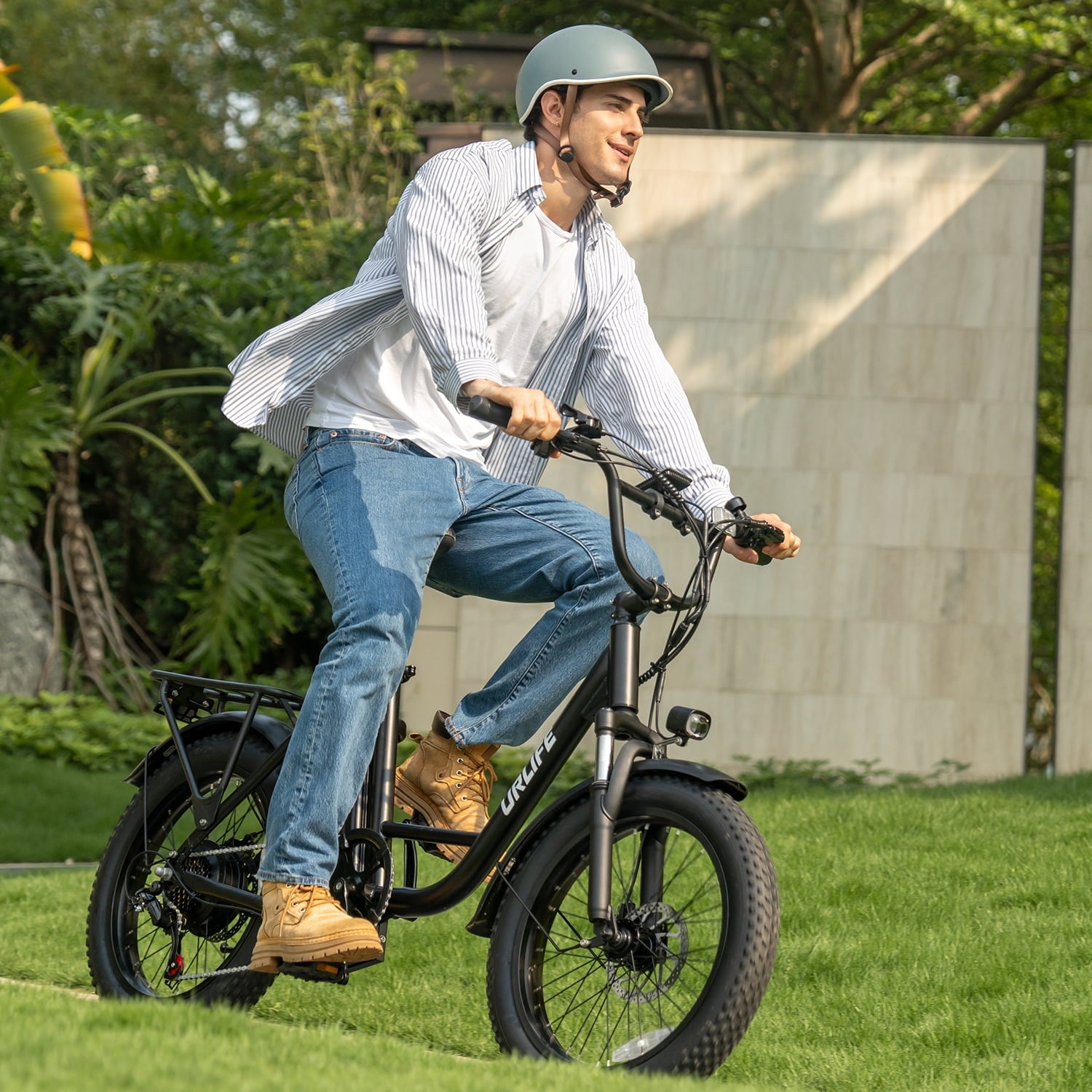 URLIFE 3.0 Fat Tire Ebike, 20 Electric Bicycles for Adult, 750W Peak Motor, 48V 13AH Remobavle Battery, 7-Speed Commuting Ebike, UL2849-Black Electric Bikes