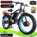 6000W Peak Dual Motor Ebike, 60V 25AH Battery Electric Bike for Adults,AWD 21-Speed 50MPH Mountain Snow E-Bike with 26 x 4.0 Fat Tire, Long Range Mountain Dirt Bike for Off-Road Snow Sand Electric Bikes