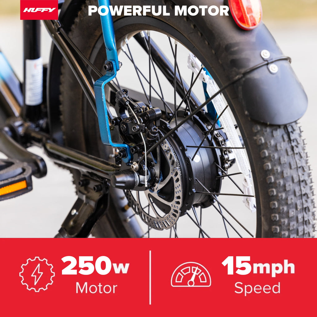 Huffy 20 eThunder Road Electric Bike, Fits Riders 3'7 - 4'7, Teal, Teen, Unisex Electric Bikes