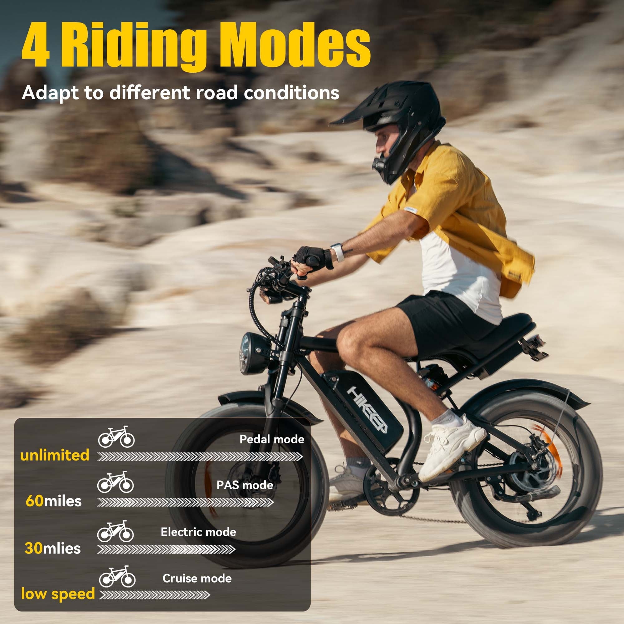 20 Fat Tire Electric Bike for Adults, 1500W Peak Adults Ebike, 48V 15Ah Battery Electric Mountain Bike UL2849 Electric Bikes