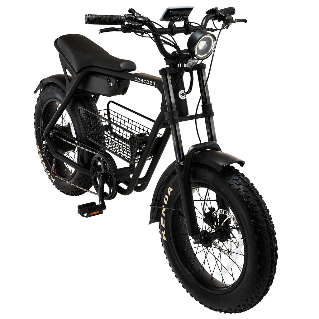 Concord 20 Voltic Electric Moto Bike, 48V, Class 2, Aluminum, Weighs 69 Pounds, Black, Fits Riders 5'2-6'2, Adult, Unisex, Online Only Electric Bikes
