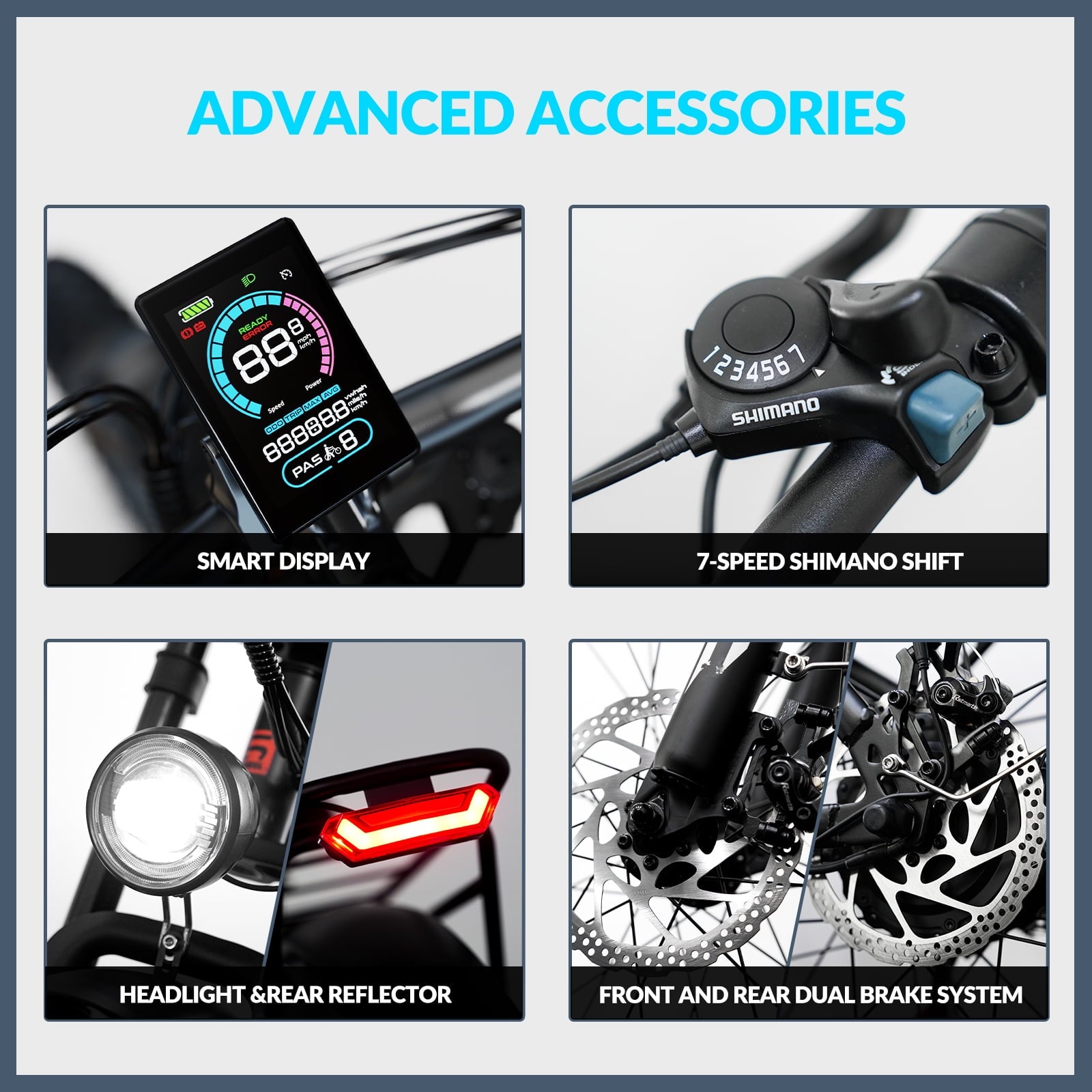 5TH WHEEL W29B 26 x 4 Fat Tire Electric Bike, 750W Motor Adult Ebike with 48V 15Ah Removable Battery, Electric Mountain Bicycle with 7 Speed, UL2849 Electric Bikes