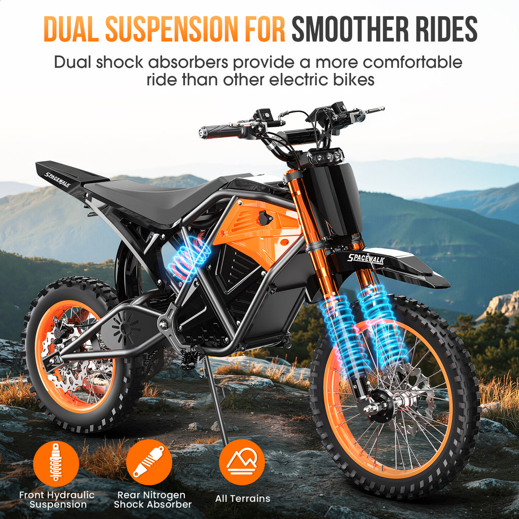 Electric Bike for Adults, Peak-3000W, Max 37.5MPH Electric Motorcycle,14/12  Fat Tire Dirt Bike, E-Bike Electric Bikes