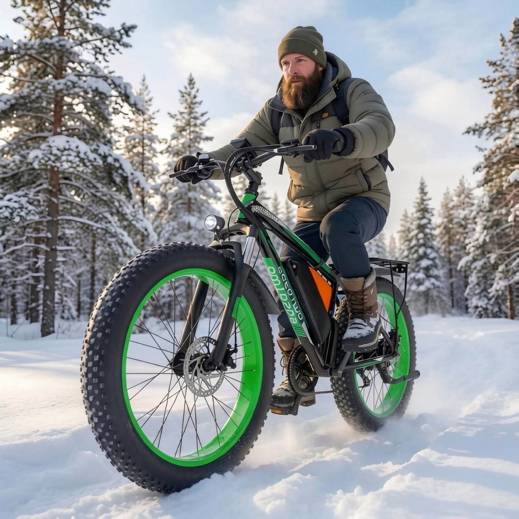 EOEOTWO 26 Fat Tire Electric Bike for Adults, 1500W Peak Motor, 48V 20Ah Battery Mountain Bike, 30 MPH Top Speed, Front Suspension & Dual Disc Brakes, 330 lbs Max Load All-Terrain E-Bike UL 2849 Electric Bikes