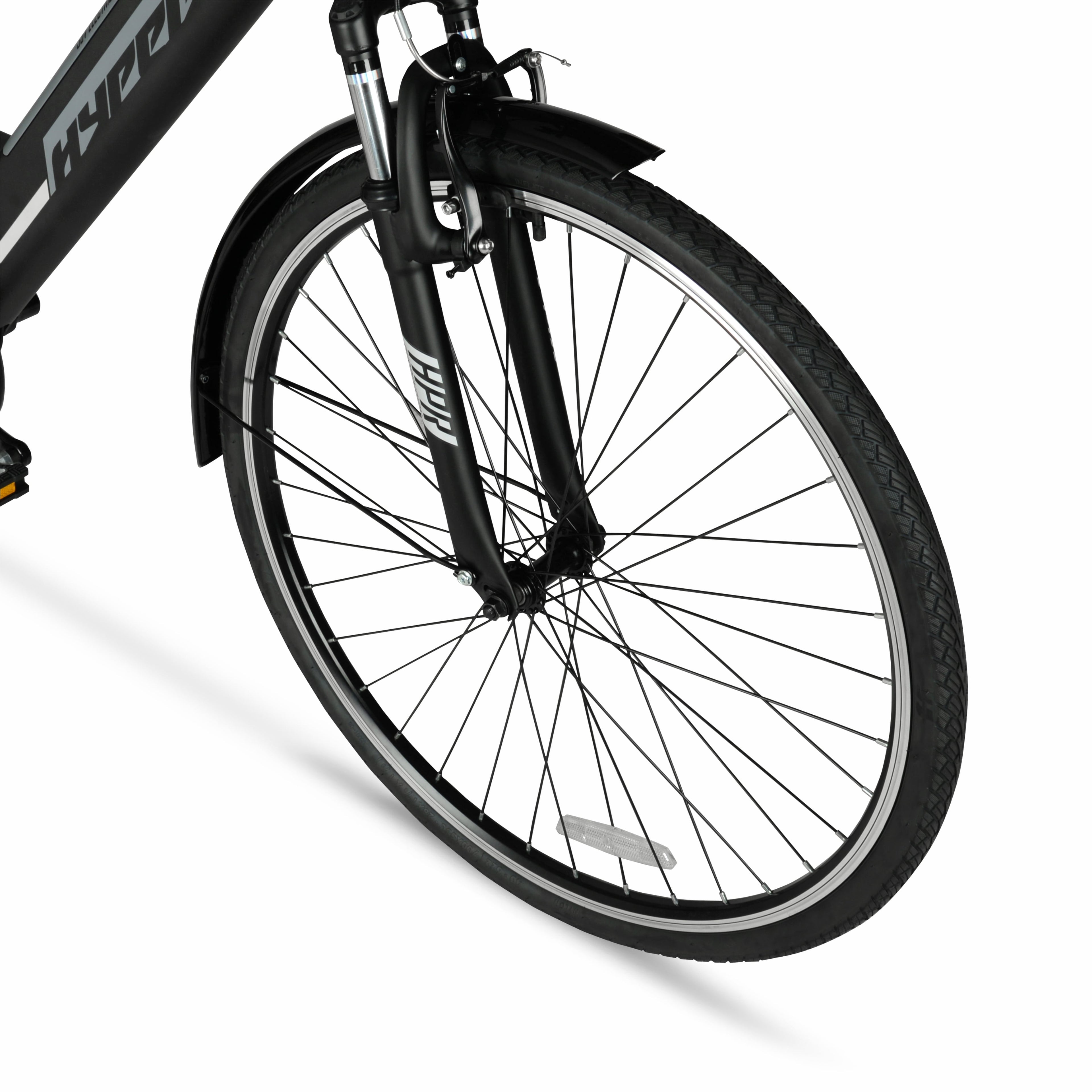 Hyper Bicycles 36V Class 2 700C Electric Commuter E-Bike, Adult Ages 13+, Pedal-Assist, 250W Motor, Black Electric Bikes