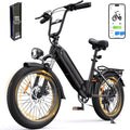 750W Electric Bike,20 Fat Tire E-Bike,48V 18Ah Removable Battery,28MPH,Front Suspension & Shimano 7-Speed,Black Electric Bikes