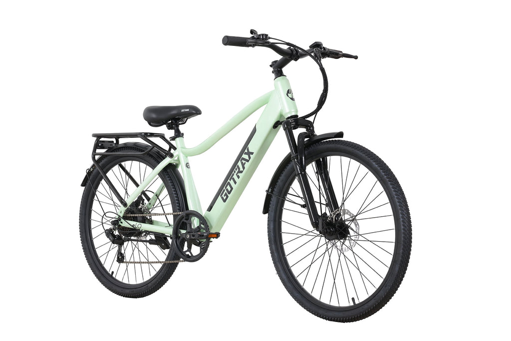 GOTRAX Elo 26 Adult Electric Commuter Bike, 36V 10.4Ah, 25 Miles, 7 Speed Shimano, Front Suspension, Unisex Electric Bikes