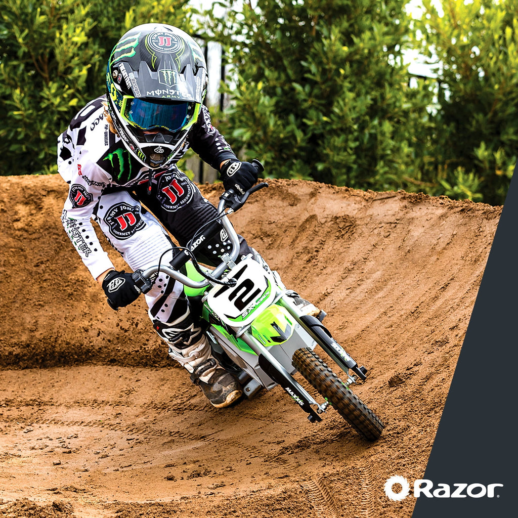 Razor Dirt Rocket SX350 24V McGrath Electric Powered Dirt Bike Green Electric Bikes