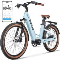 26 Carbon Fiber Electric Bike for Adults, 750W Motor 24MPH Lightweight Commuter E-Bike, 48V Dual Battery 128 Miles Long Range, 13+ Adult Electric Bicycle - Gray Electric Bikes