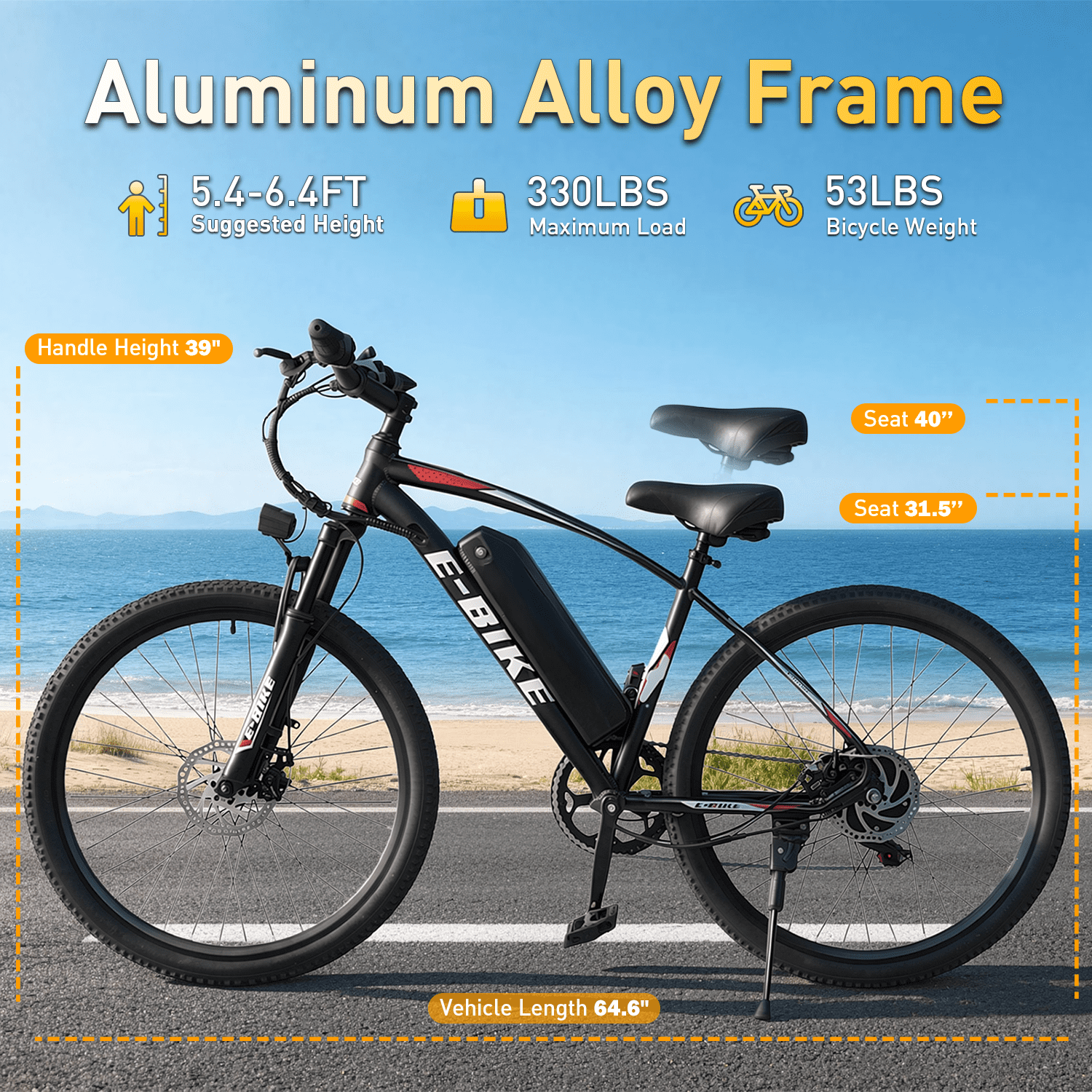 Electric Bike with 749W Brushless Motor, 20MPH, Commuting Electric Mountain Bicycle, Removable Battery, 7-Speed, 26 Tires, Full Suspension, Lightweight Ebike for Teens, 35 Mile Range, UL 2849 Electric Bikes