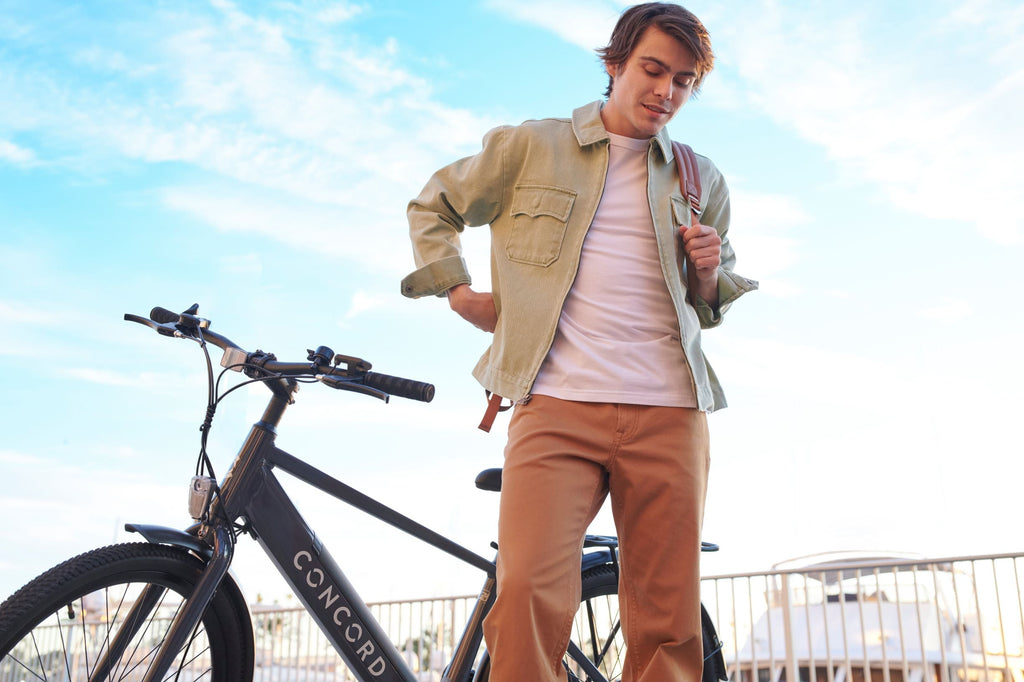 Concord 27.5 Aluminum Step-Over Electric Bike, 36V, Class 2, Gray - Unisex Adult Electric Bikes