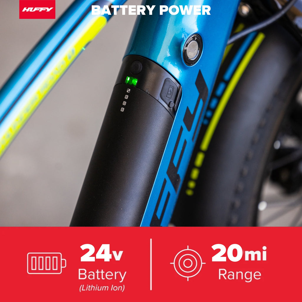 Huffy 20 eThunder Road Electric Bike, Fits Riders 3'7 - 4'7, Teal, Teen, Unisex Electric Bikes