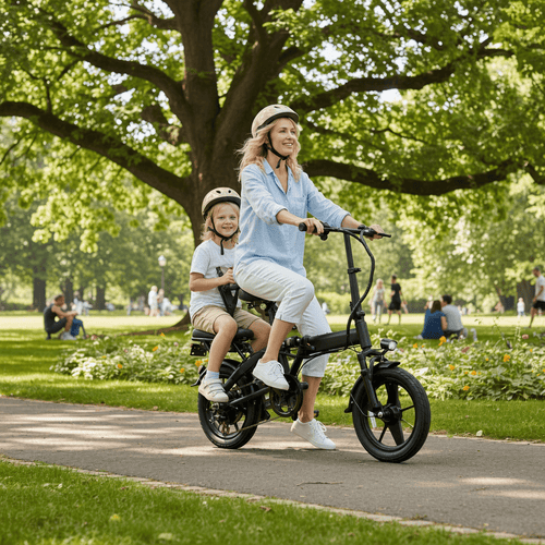 14 Electric Bike for Adults & Teens 14+,500W Motor Folding Ebike, 20MPH & 18-32 Miles Range,Removable 36V12Ah Battery,Rear Disc Brake&Rear Seat,Commuting/City E-Bike.UL2849 Electric Bikes