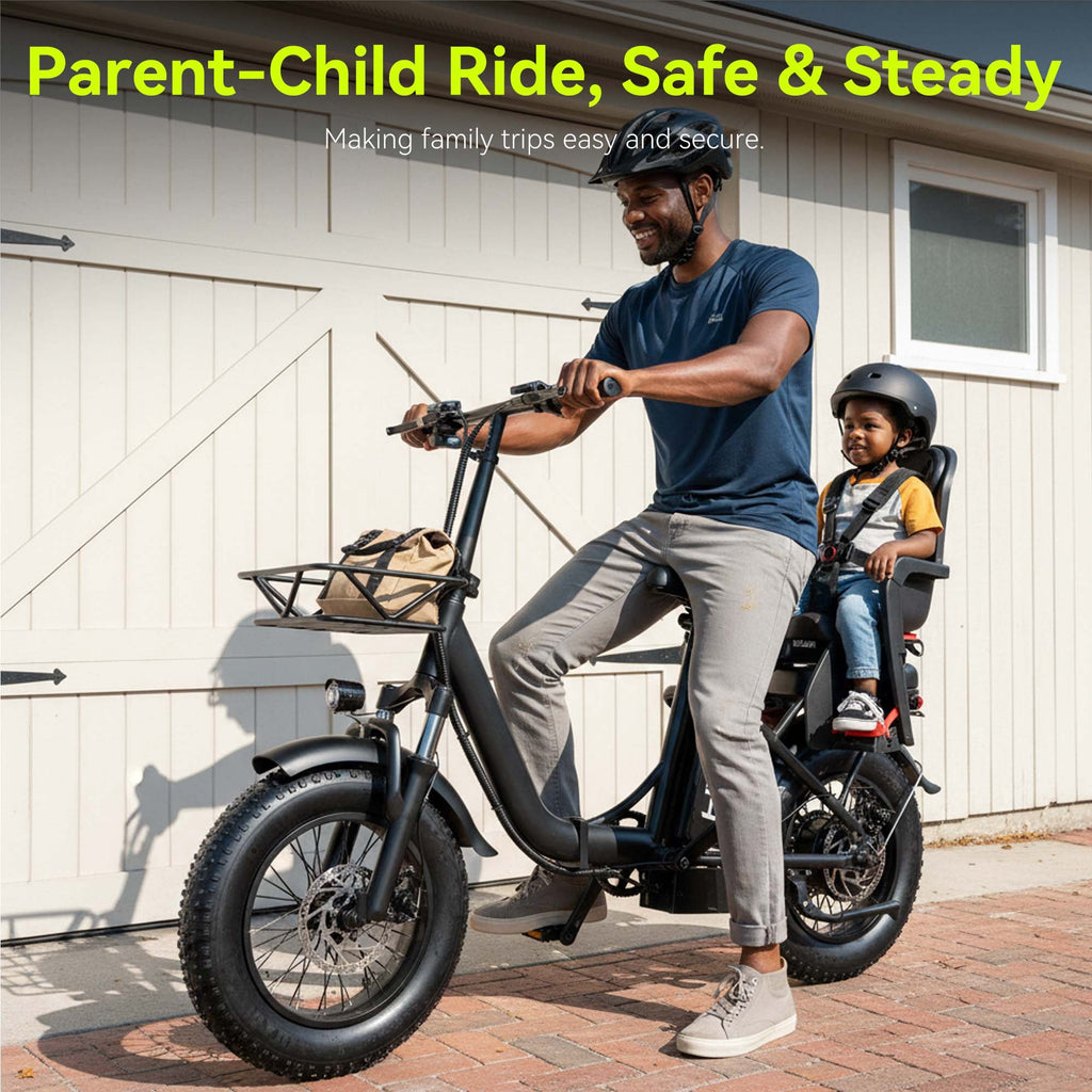 1200W Peak Folding Fat Tire Electric Bike for Adults with Removable 48V 10Ah Lithium Battery, Dual Disc Brakes, UL Certified E-Bike, White Electric Bikes