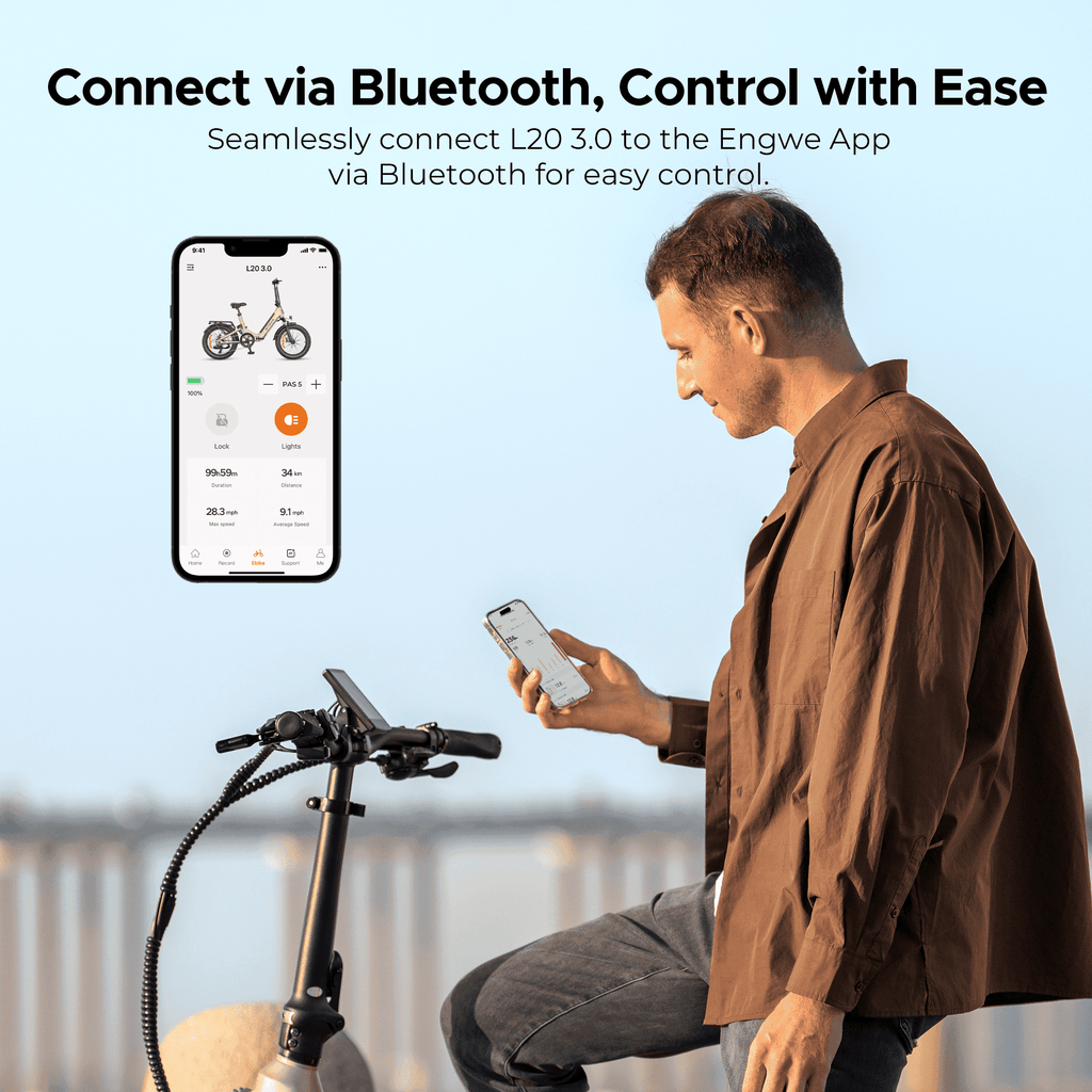 ENGWE L20 3.0 Electric Bike for Adult ,Anti-Theft Folding Electric Bike 48V 8A Fast Charging Battery, 90Nm Mountain E-Bike Speeds up to 28 Mph& Max Range 60 Miles,UL2849 Electric Bikes