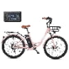 26 Electric Bike for Adults 7 Speed 20mph 500W Ebike for Women Men Seniors, Black Electric Bikes
